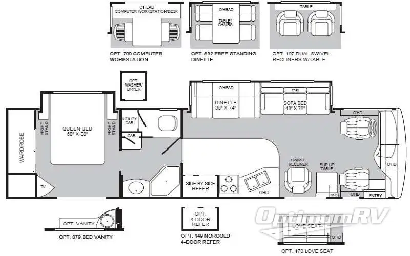 2003 Fleetwood Discovery 38U RV Floorplan Photo