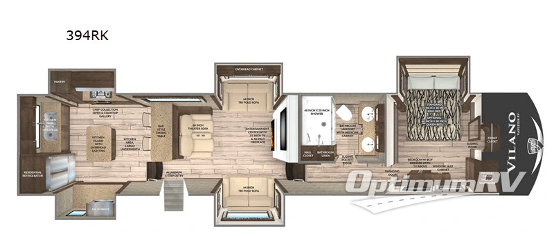 2020 VanLeigh Vilano 394RK RV Floorplan Photo