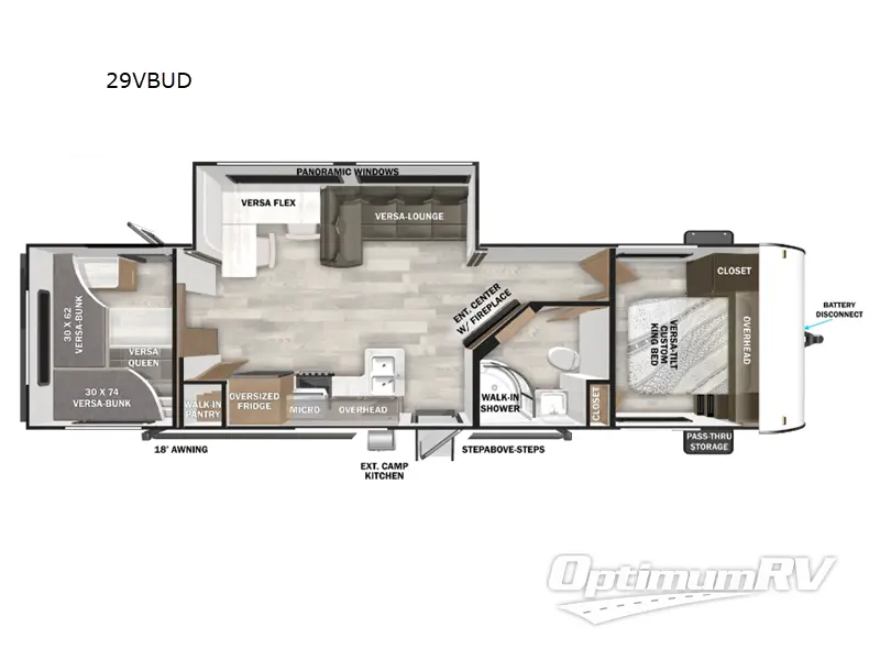 2025 Forest River Wildwood 29VBUD RV Floorplan Photo