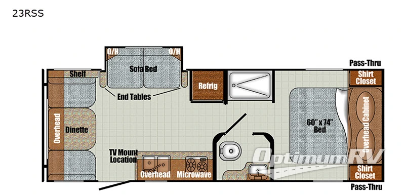 2021 Gulf Stream Vintage Cruiser 23RSS Floorplan Photo