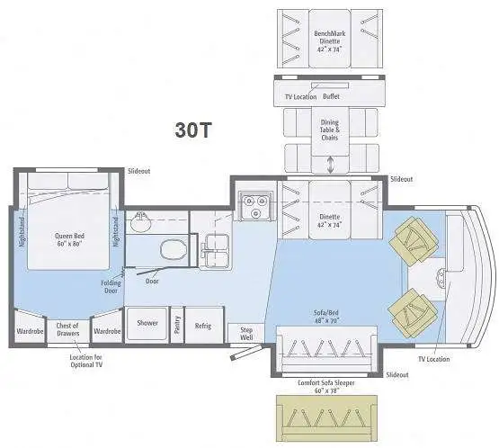 2013 Winnebago Vista 30T Floorplan Photo