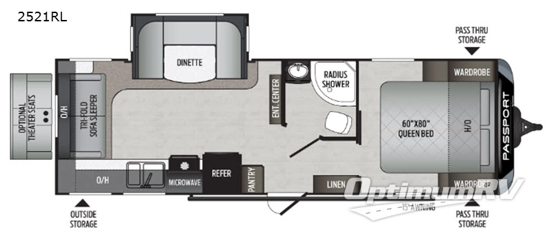2021 Keystone Passport 2521RL GT Series Floorplan Photo