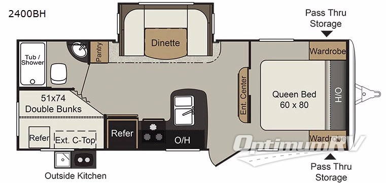 2018 Keystone Passport 2400BH Grand Touring Floorplan Photo