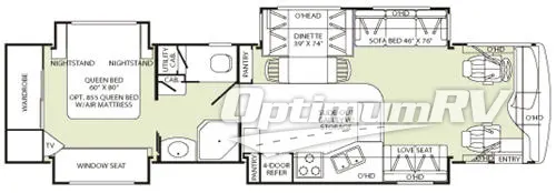 2006 Fleetwood Discovery 39L RV Floorplan Photo