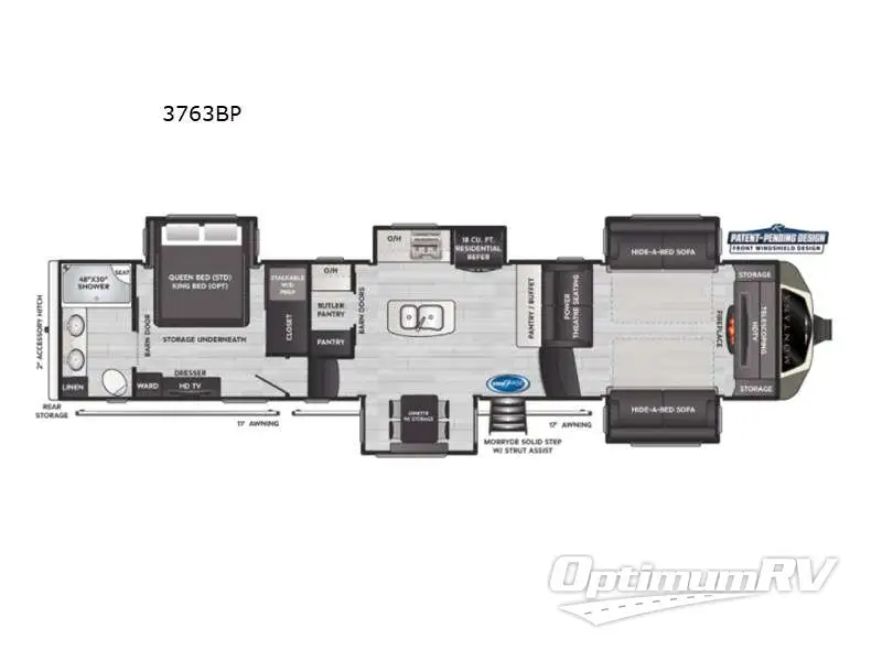 2021 Keystone Montana 3763BP Floorplan Photo