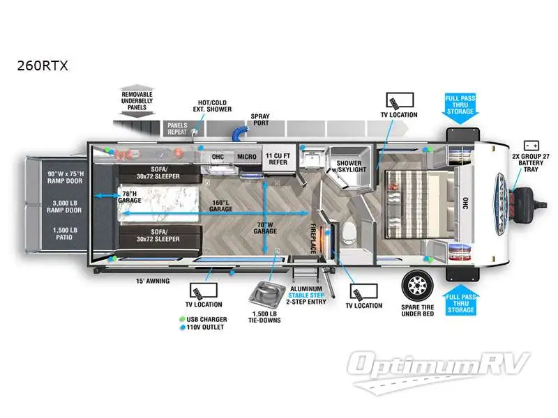 2022 Forest River Salem FSX 260RTX Floorplan Photo