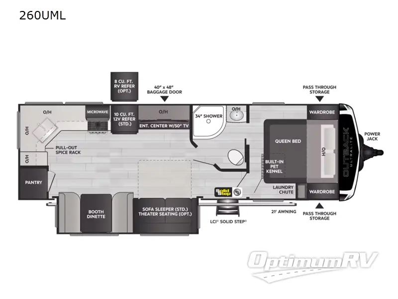 2023 Keystone Outback Ultra Lite 260UML Floorplan Photo