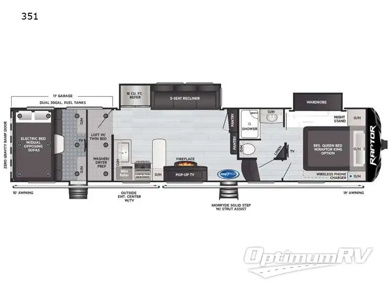 2021 Keystone Raptor 351 Floorplan Photo