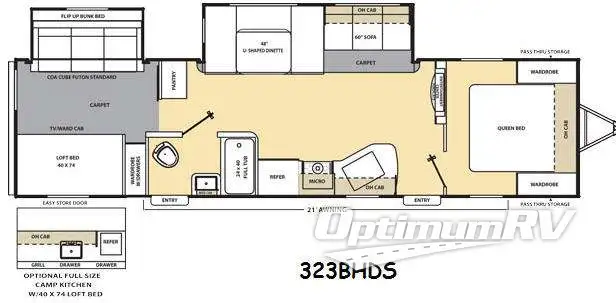 2014 Coachmen Catalina 323BHDS Floorplan Photo