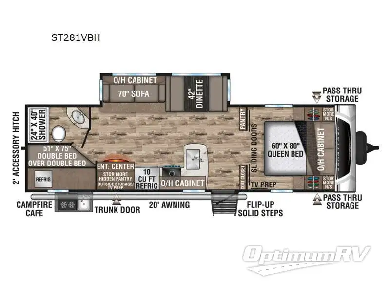 2021 Venture SportTrek ST281VBH RV Floorplan Photo