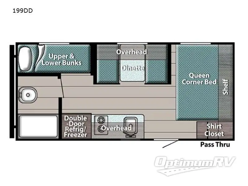 2024 Gulf Stream Kingsport Super Lite 199DD Floorplan Photo