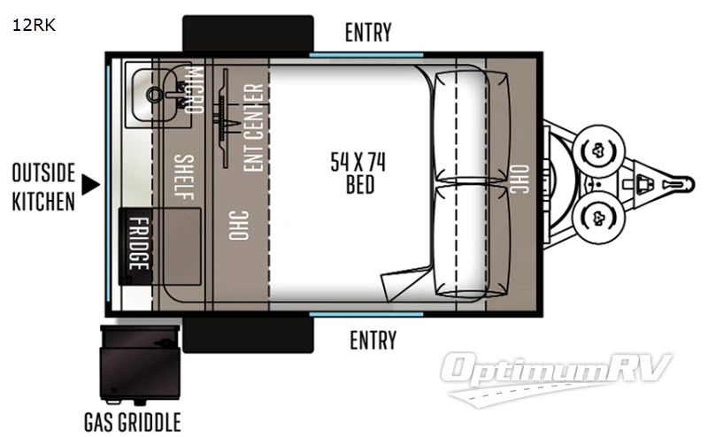 2020 Forest River Rockwood GEO Pro 12RK RV Floorplan Photo