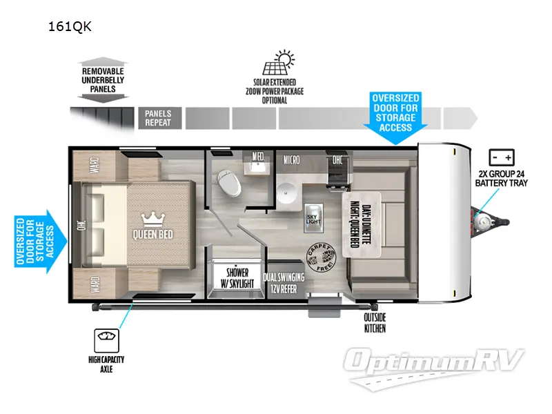 2023 Forest River Wildwood FSX 161QK Floorplan Photo