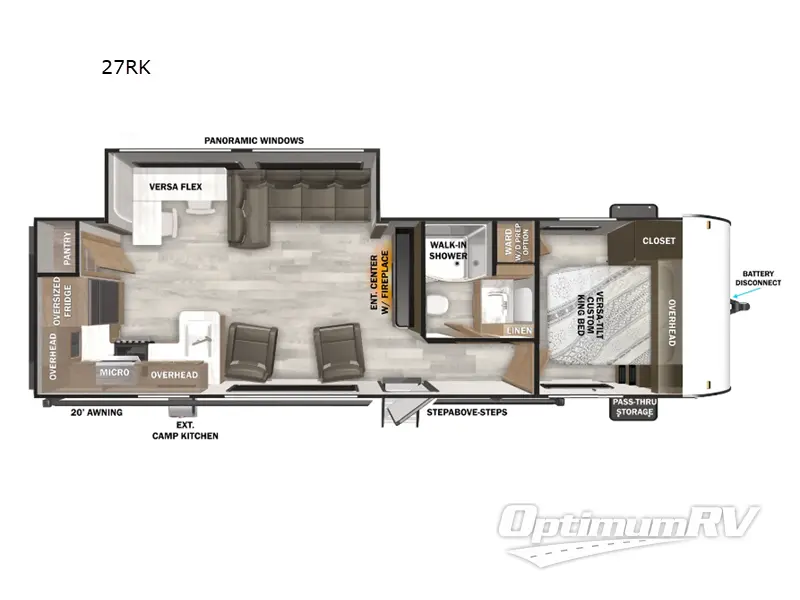 2025 Forest River Wildwood 27RK RV Floorplan Photo