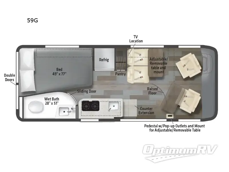 2024 Winnebago Travato 59G Floorplan Photo