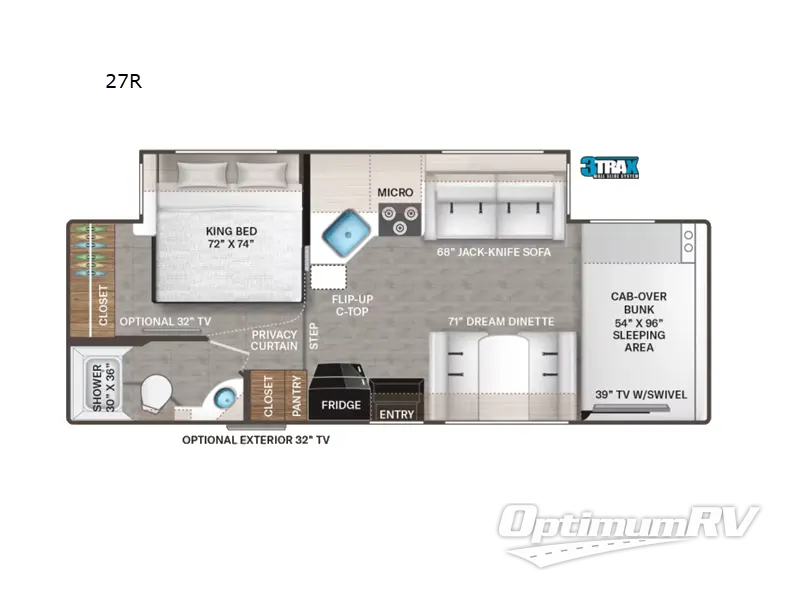 2022 Thor Four Winds 27R Floorplan Photo