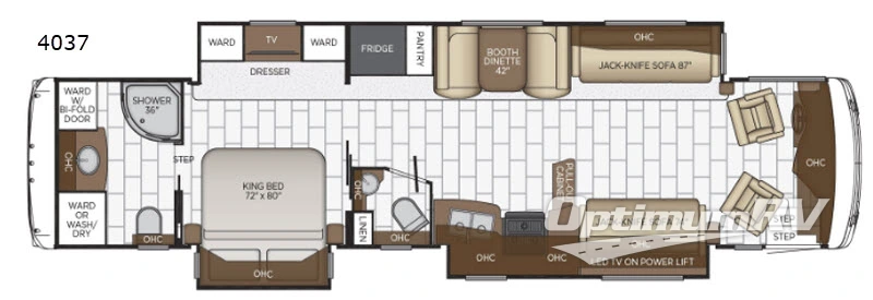 2019 Newmar Ventana LE 4037 Floorplan Photo