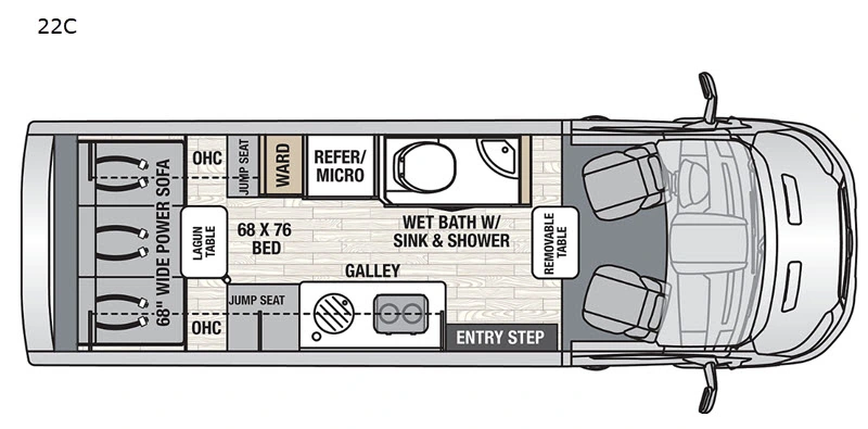 2021 Coachmen Beyond 22C AWD RV Floorplan Photo