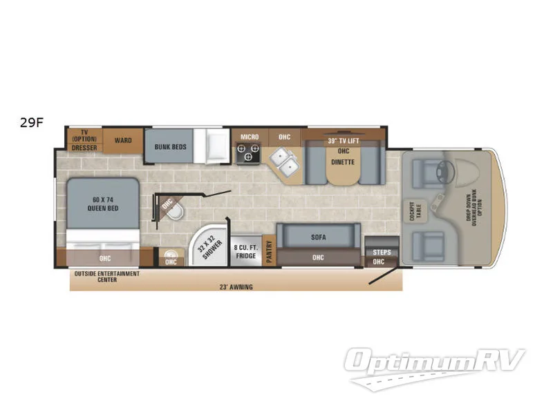 2018 Jayco Alante 29F Floorplan Photo