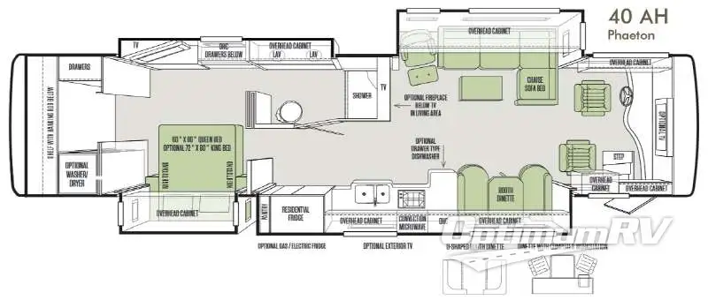 2014 Tiffin Phaeton 40AH RV Floorplan Photo