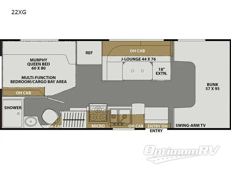 2023 Coachmen Freelander 22XG Floorplan Photo