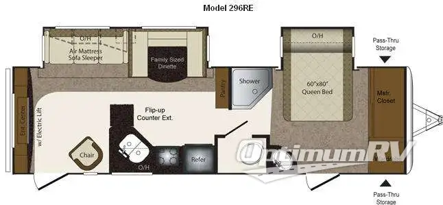 2011 Keystone Laredo Super Lite 296RE Floorplan Photo