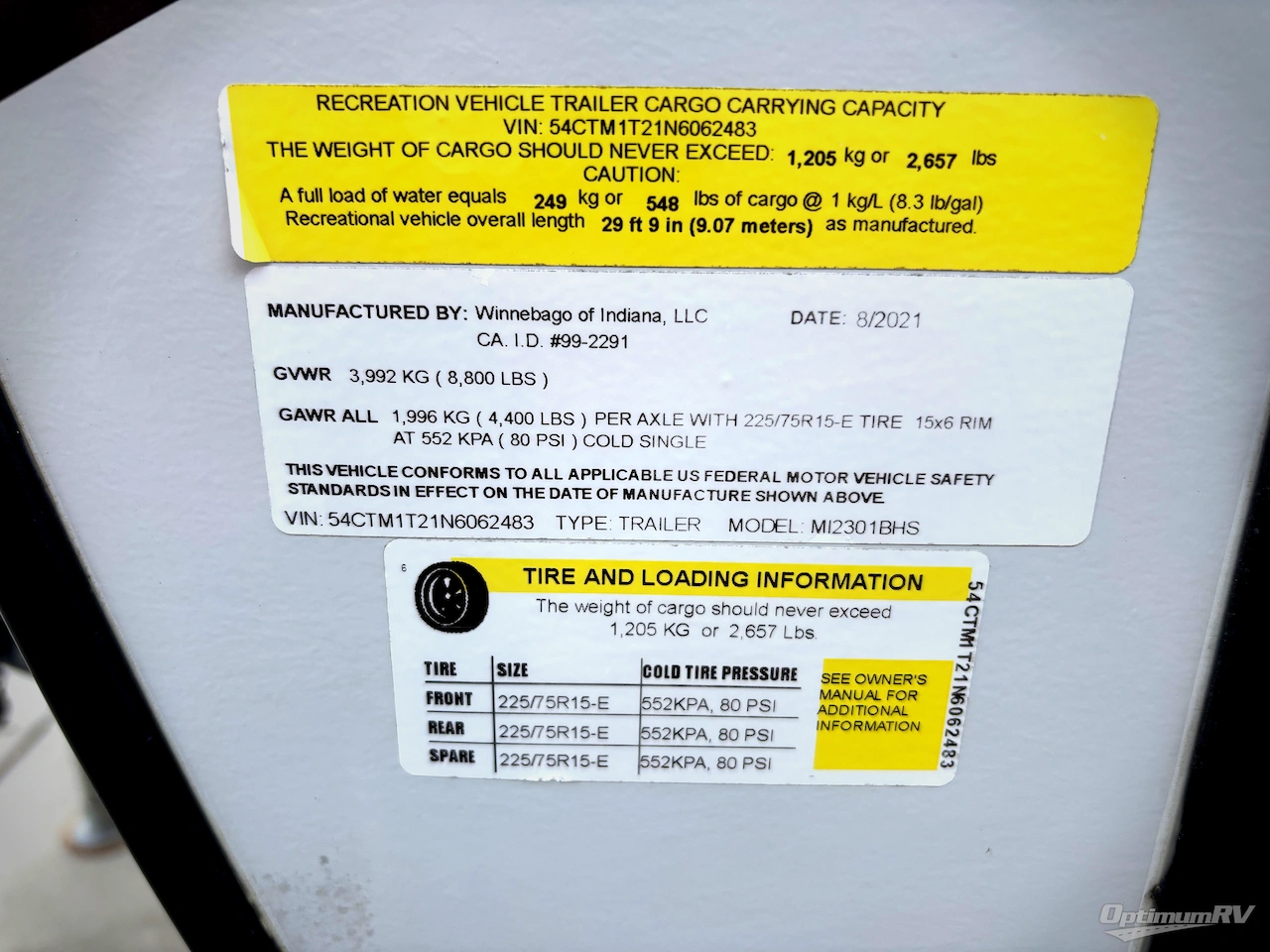 2022 Winnebago Towables Minnie 2301BHS Photo 16