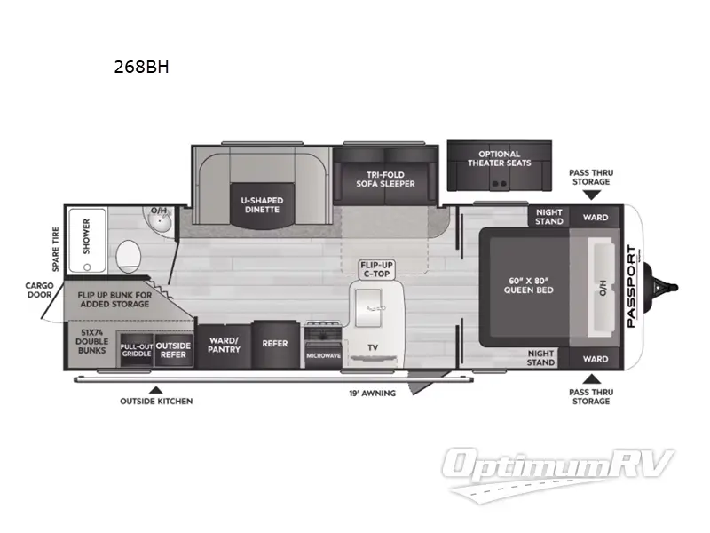 2024 Keystone Passport SL 268BH Floorplan Photo