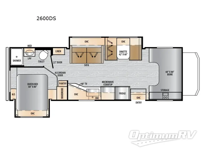 2025 East To West Entrada 2600DS Floorplan Photo