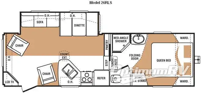 2010 Keystone Cougar X-Lite 26RLS Floorplan Photo