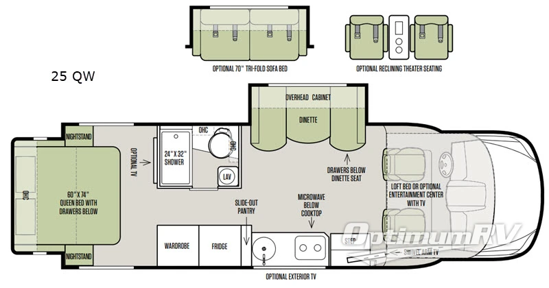 2019 Tiffin Wayfarer 25QW Floorplan Photo
