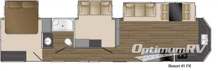 2017 Heartland Resort 41FK Floorplan Photo