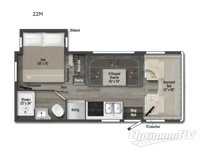 2024 Winnebago Minnie Winnie 22M Floorplan Photo