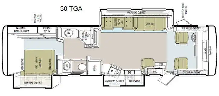2011 Tiffin Allegro 34 TGA Floorplan Photo