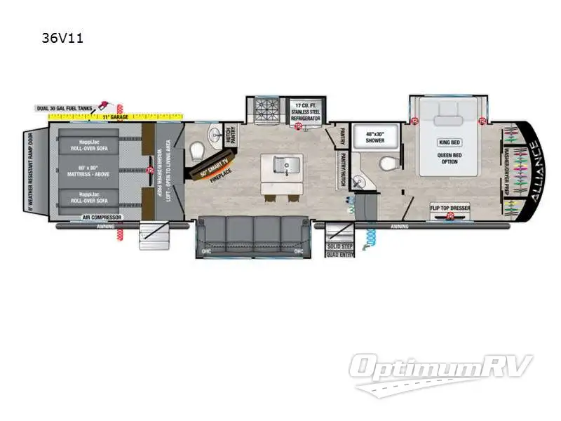 2021 Alliance Valor 36V11 Floorplan Photo