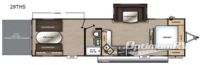 2019 Coachmen Catalina Trail Blazer 29THS Floorplan Photo