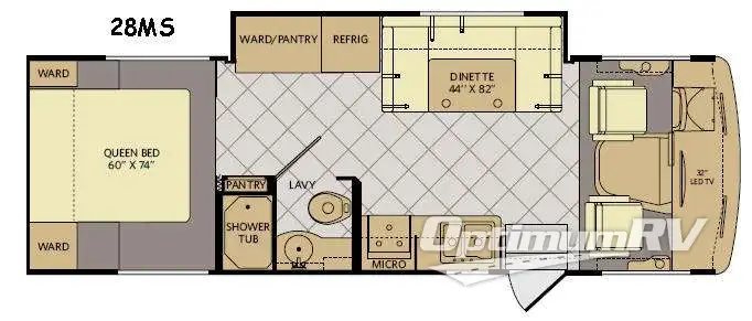 2016 Fleetwood Storm 28MS Floorplan Photo