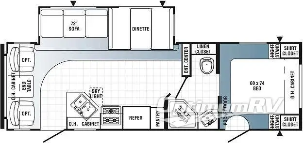 2013 Palomino Puma 26RLSS RV Floorplan Photo