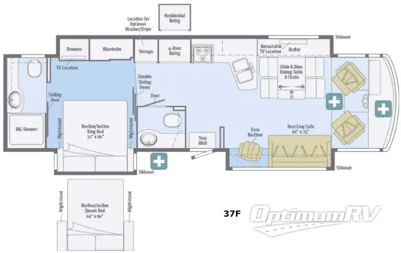 2016 Winnebago Adventurer 37F Floorplan Photo