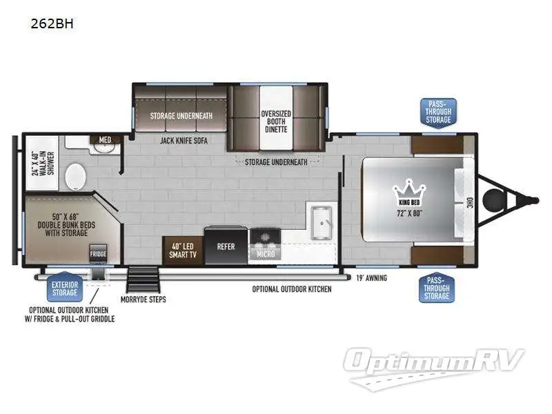 2024 East To West Della Terra 262BH Floorplan Photo