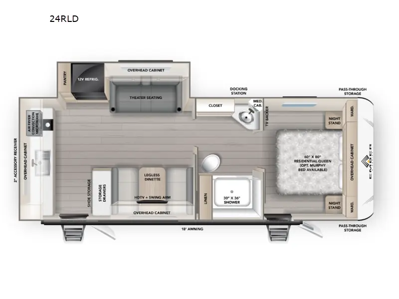 2026 Ember E-Series 24RLD Floorplan Photo