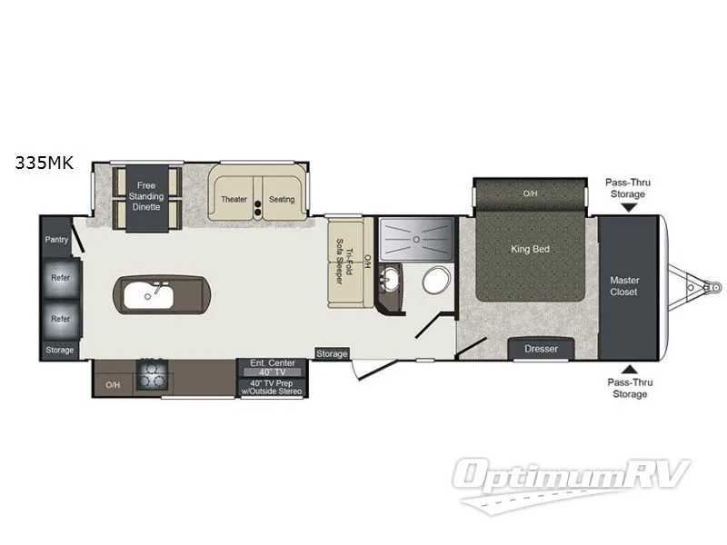 2018 Keystone Laredo 335MK RV Floorplan Photo