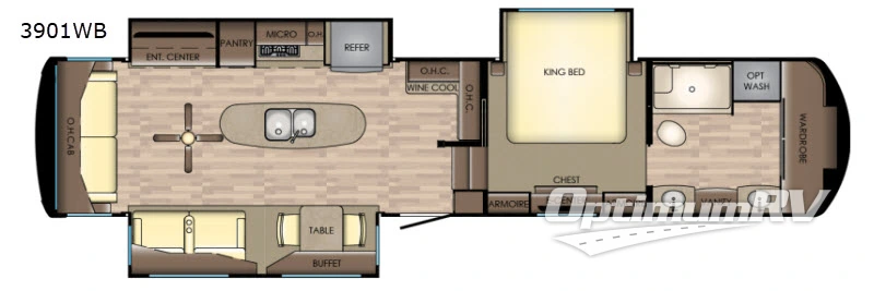 2018 Redwood Redwood 3901WB Floorplan Photo