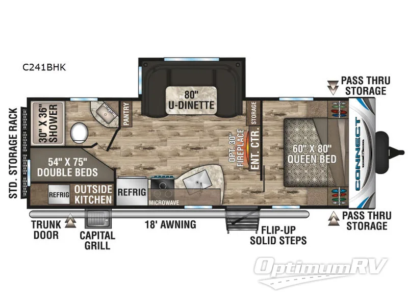 2019 KZ Connect C241BHK Floorplan Photo