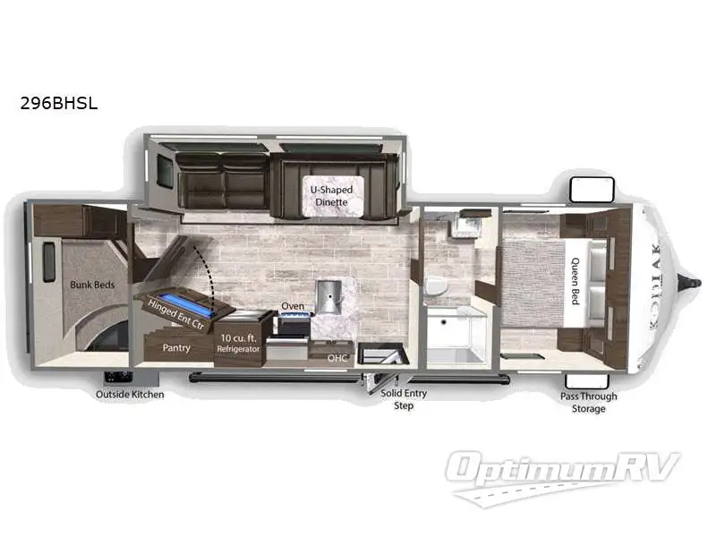 2021 Dutchmen Kodiak Ultra-Lite 296BHSL RV Floorplan Photo