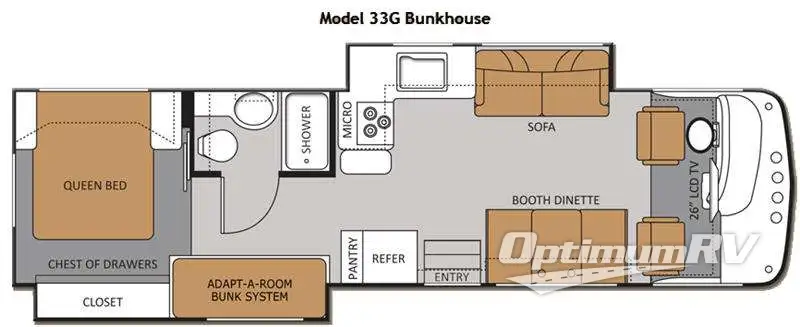 2013 Thor Windsport 33G RV Floorplan Photo