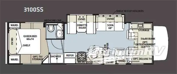2012 Forest River Sunseeker 3100SS RV Floorplan Photo