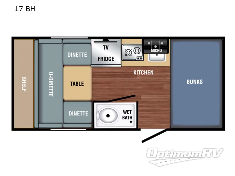 2021 Braxton Creek Bushwhacker Plus 17BH RV Floorplan Photo