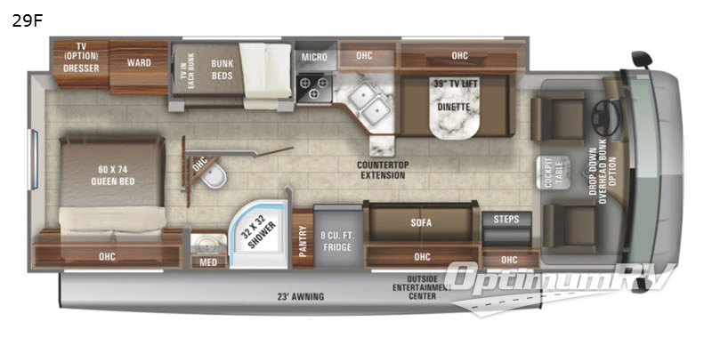 2021 Jayco Alante 29F Floorplan Photo