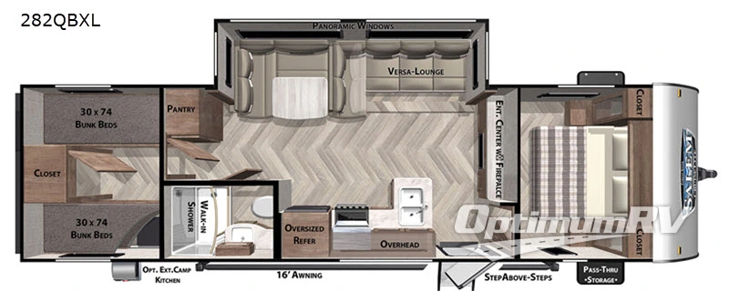2021 Forest River Salem Cruise Lite 282QBXL Floorplan Photo